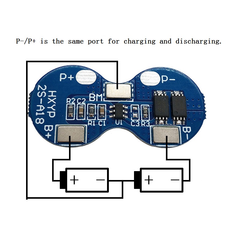 2S 4A BMS Li-ion B