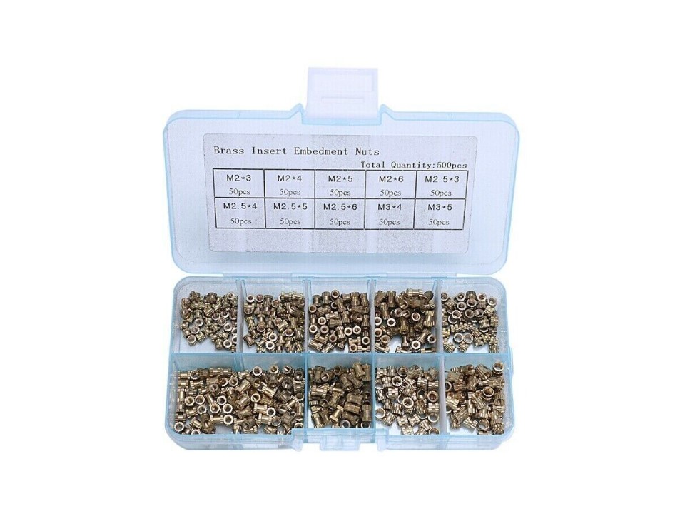 500pcs Knurl Nuts M2