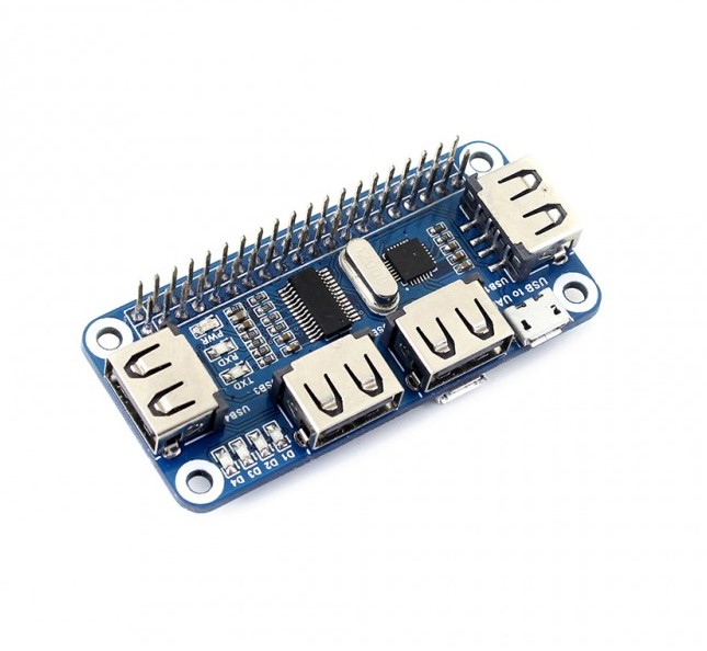 4 Port USB HUB HAT For Raspberry Pi