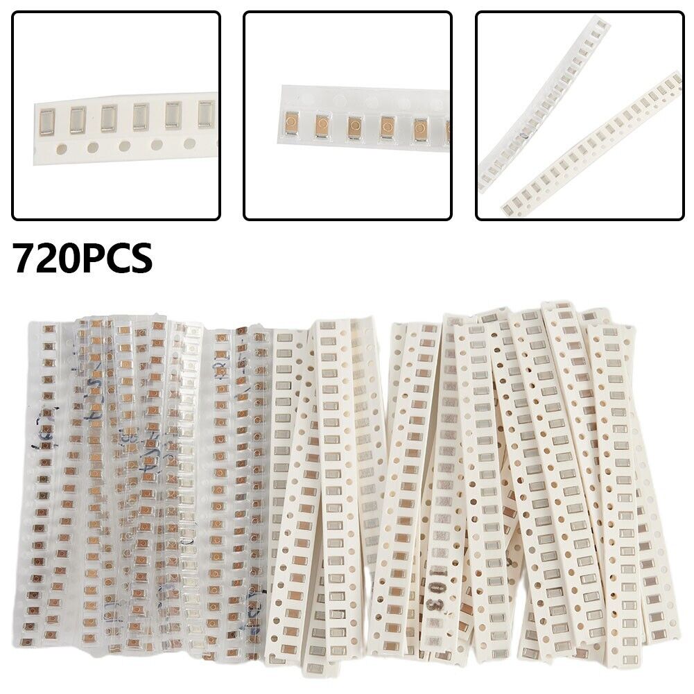 Capacitors Assorted Kit 1pF - 10UF 720Pcs 0603 SMD